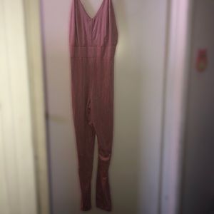 Velvety Tight fitting Skinny Leg Jumpsuit